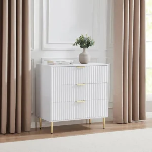 Evie 3 Drawer Chest - Warm White